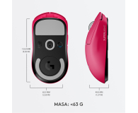 LOGITECH Mysz bezprzewodowa G Pro X Superlight Magenta 910-005956 - 719874 - zdjęcie 10